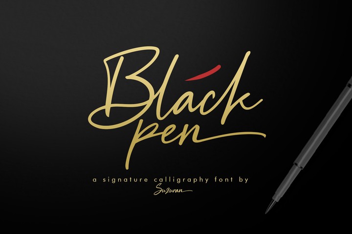 Пример шрифта Black Pen